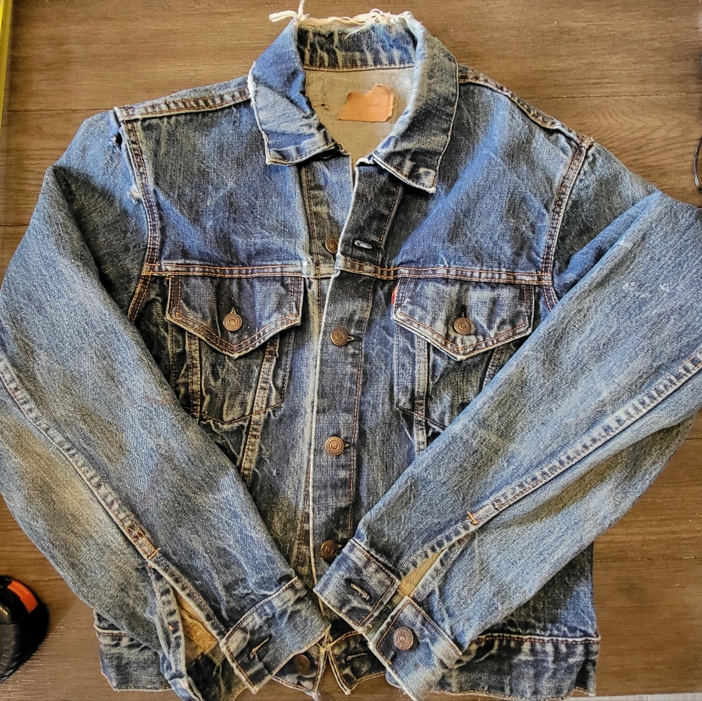 Vintage '60s Levi's Big E Type III Denim Trucker Jean Jacket 70505-0217 Size 38